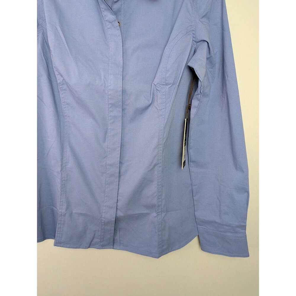 Chestnut Bay Women's L Annie-O Western Show Lavender Shirt Zip Button Horse - Picture 5 of 16